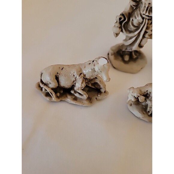 Vintage Chalk ? Nativity Scene, 6 Pieces Miniature 3" To 1" Height - Picture 9 of 16